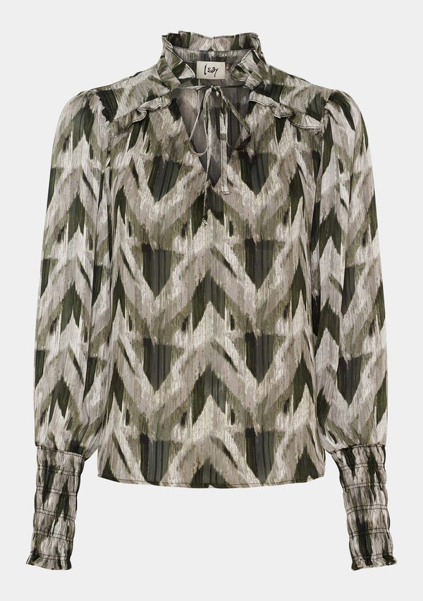 I SAY Kuna Blouse Blouses N11 Khaki ZigZag