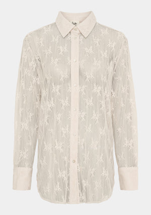 I SAY Laika Lace Shirt Shirts 112 Sand