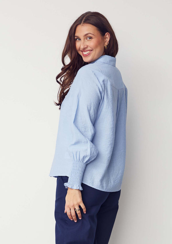 I SAY Lara Basic Shirt Shirts 619 Light Blue