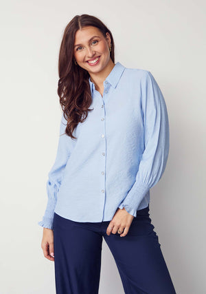 I SAY Lara Basic Shirt Shirts 619 Light Blue