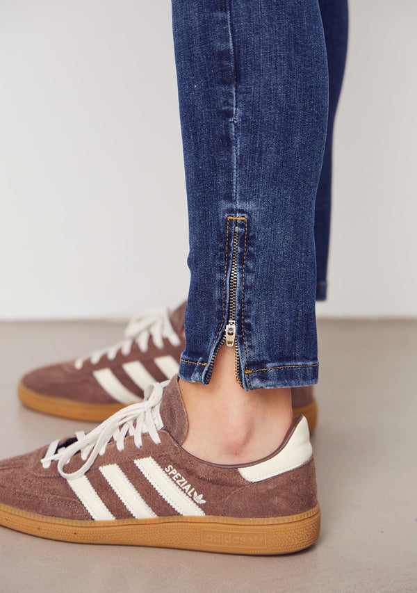 I SAY Lecco Zip Jeans Pants 687 Dark Denim Wash