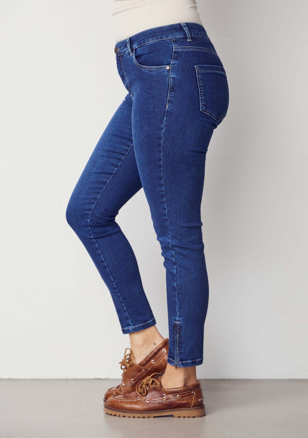 I SAY Lido Zip Jeans Pants 633 Basic Denim Wash