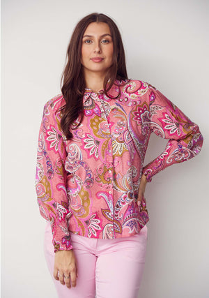 I SAY Lotta Smock Shirt Shirts N14 Rose Paisley