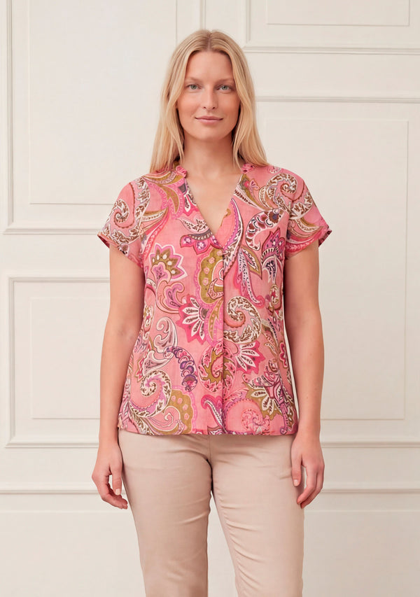 I SAY Lotta Top Tops N14 Rose Paisley