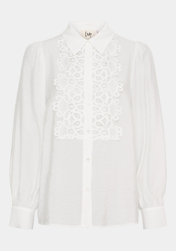 I SAY Lotus Shirt Shirts 101 Broken White