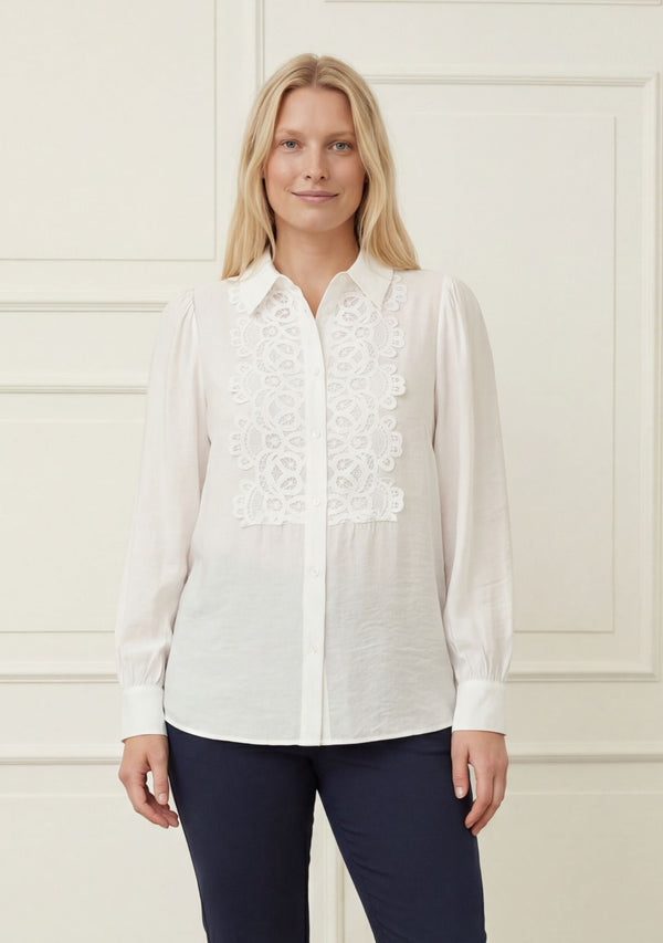 I SAY Lotus Shirt Shirts 101 Broken White