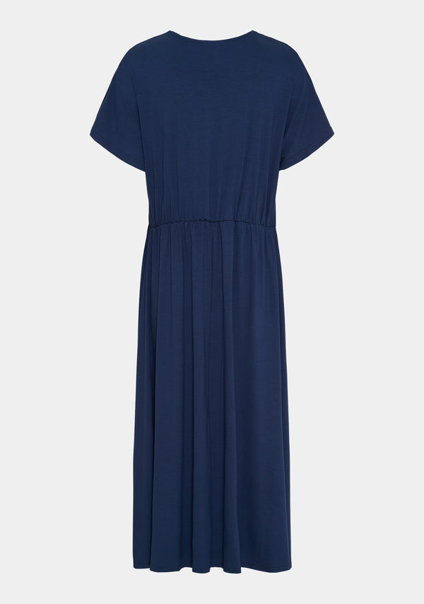 I SAY Louis V-Neck Dress Dresses 640 Navy
