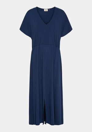 I SAY Louis V-Neck Dress Dresses 640 Navy