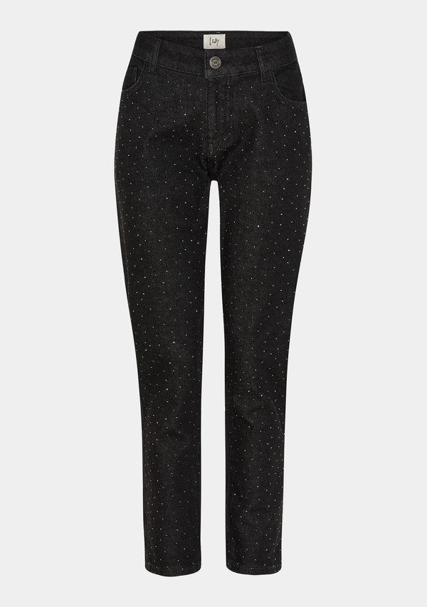 I SAY Lucca Shine Jeans Pants 917 Black Wash