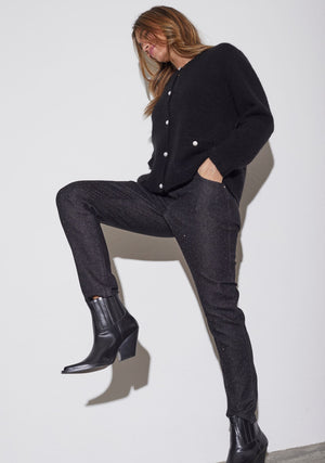 I SAY Lucca Shine Jeans Pants 917 Black Wash