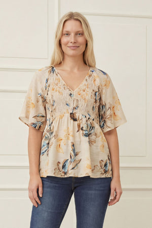 I SAY Margo Printed Blouse Blouses A55 Summer Flower