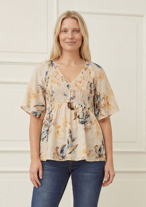 I SAY Margo Printed Blouse Blouses A55 Summer Flower