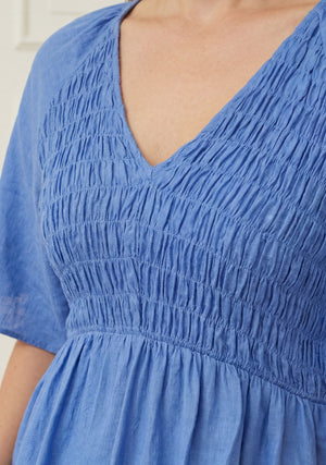 I SAY Margo Smock Blouse Blouses 645 Skyblue