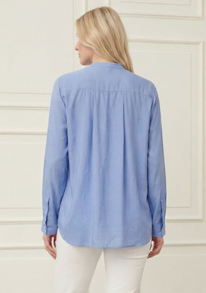 I SAY Marie Long Blouse Blouses 645 Skyblue