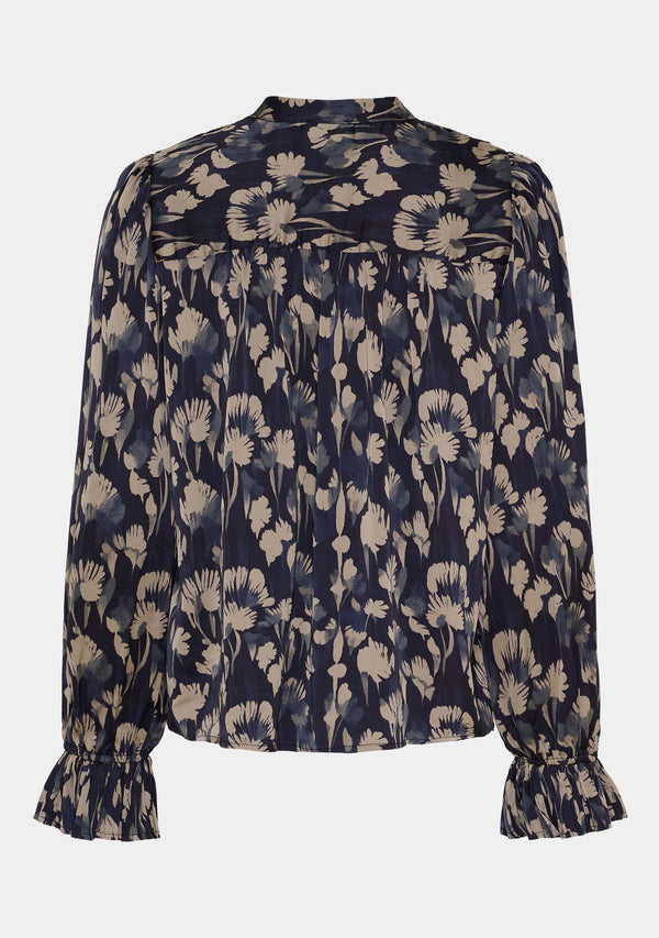 I SAY Melba Pleat Blouse Blouses A30 Blue Mood