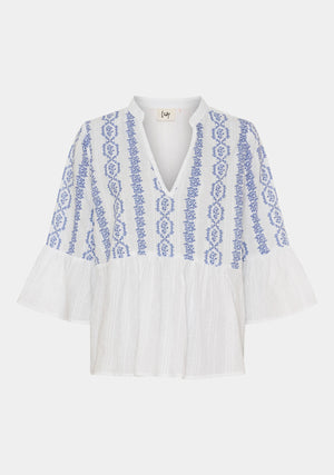 I SAY Mina Blouse Blouses N33 Blue Flower Vine