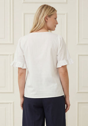 I SAY Molly Blouse Blouses L89 White w/Black