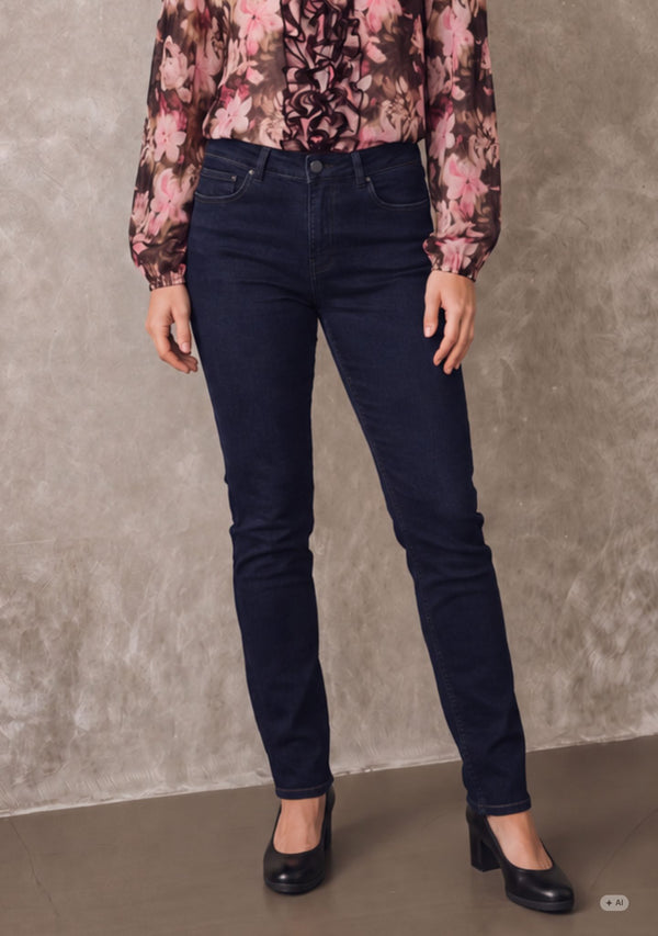 I SAY Monza Straight Jeans Pants 601 Blue/Black Wash