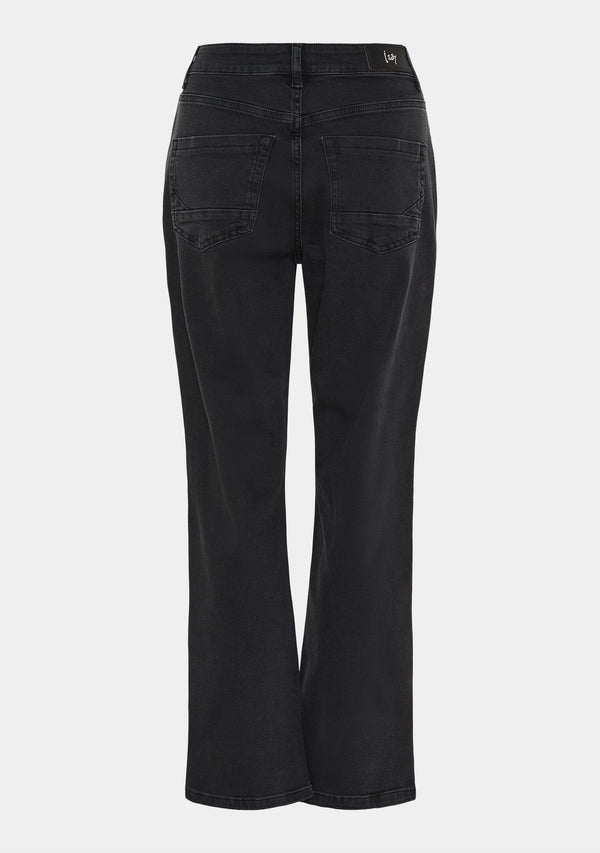 I SAY Monza Straight Jeans Pants K67 Black Denim Wash