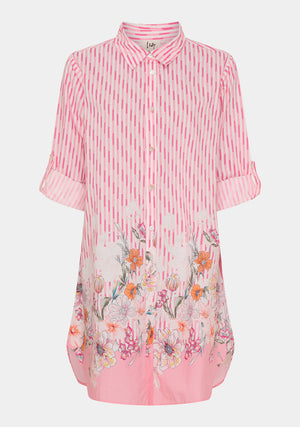 I SAY Mynte Tunic Dress Tunics N32 Pink Tone Borderprint