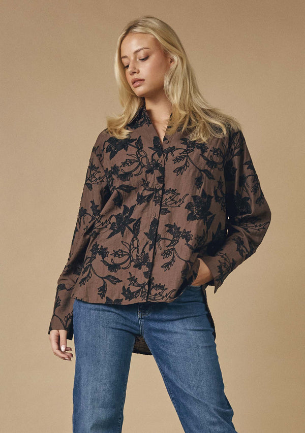 I SAY Nimi Shirt Shirts 356 Dark brown
