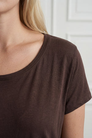 I SAY Nugga Viscose T-Shirt Basics 356 Dark brown