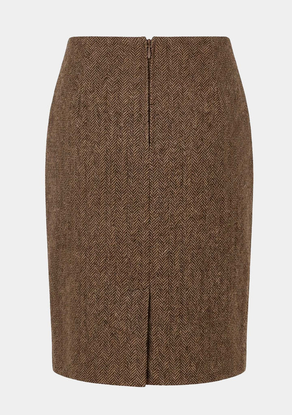 I SAY Oda Skirt Skirts N60 Brown Herringbone