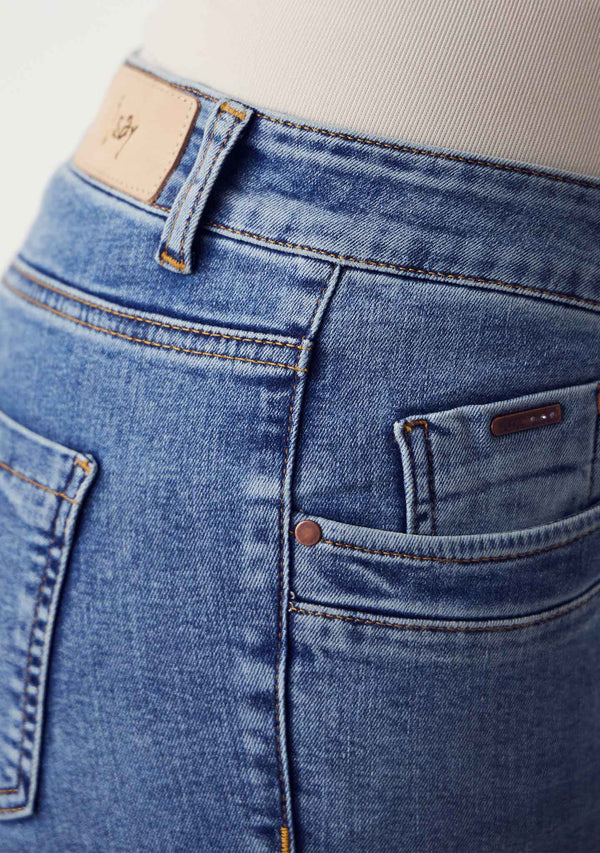 I SAY Parma Flare Jeans Pants K27 Denim Basic Wash