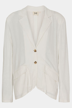 I SAY Pearl Classic Blazer Jackets 101 Broken White