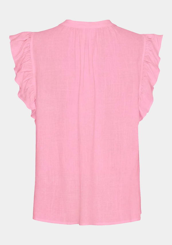 I SAY Pearl Flounce Top Tops 550 Fresh Pink