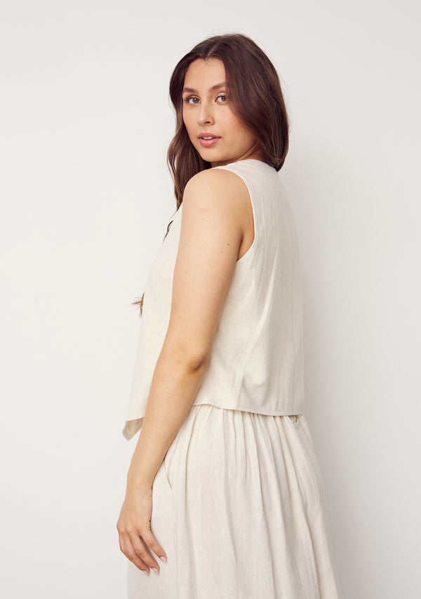 I SAY Pearl Waistcoat Vest 112 Sand