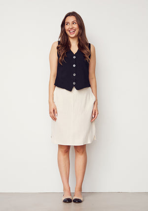I SAY Pearl Waistcoat Vest 900 Black