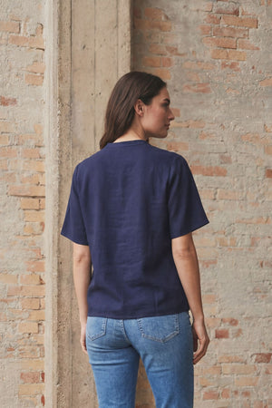 I SAY Pearl s/s Blouse Blouses 640 Navy