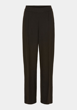 I SAY Rimini Striped Pant Pants M37 Dark Brown Pinstripe