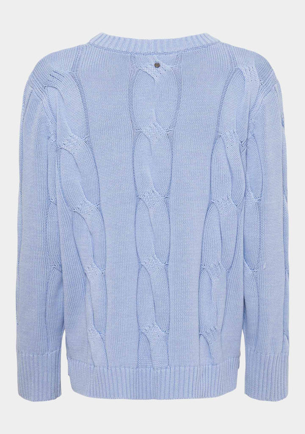 I SAY Saga Knit Pullover Knitwear 625 Light Blue Melange