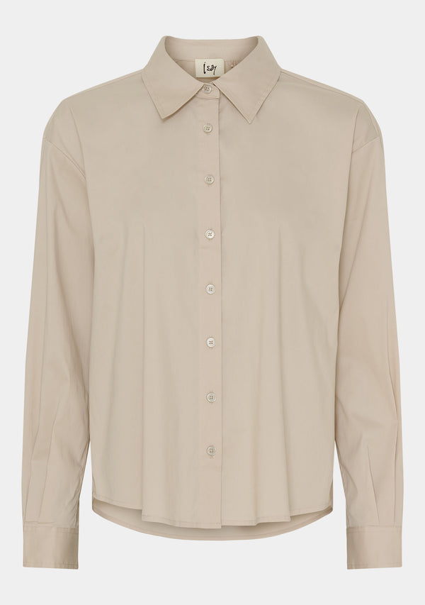 I SAY Sigga Basic Shirt Shirts 112 Sand