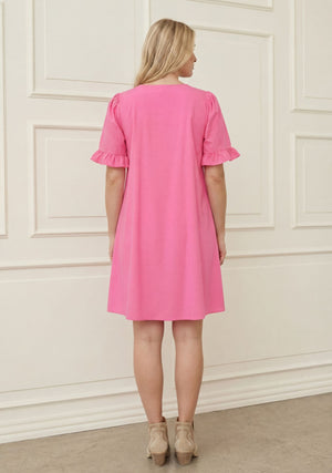 I SAY Sigga Flounce Dress Dresses 550 Fresh Pink