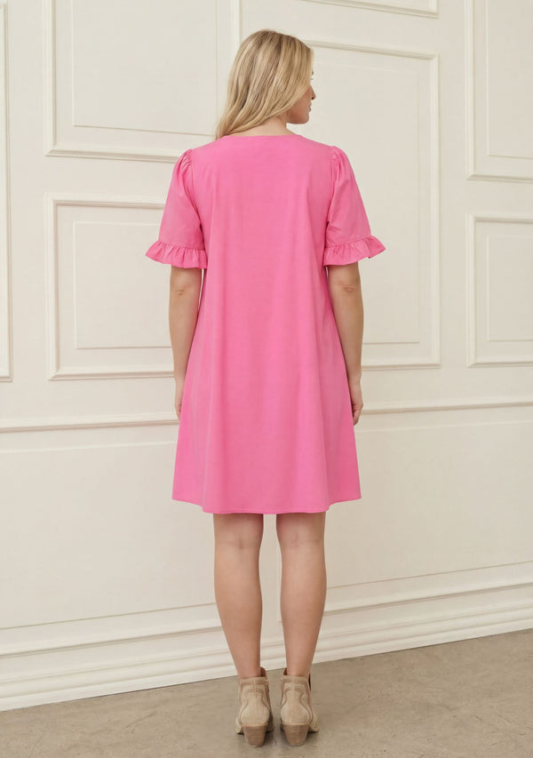 I SAY Sigga Flounce Dress Dresses 550 Fresh Pink
