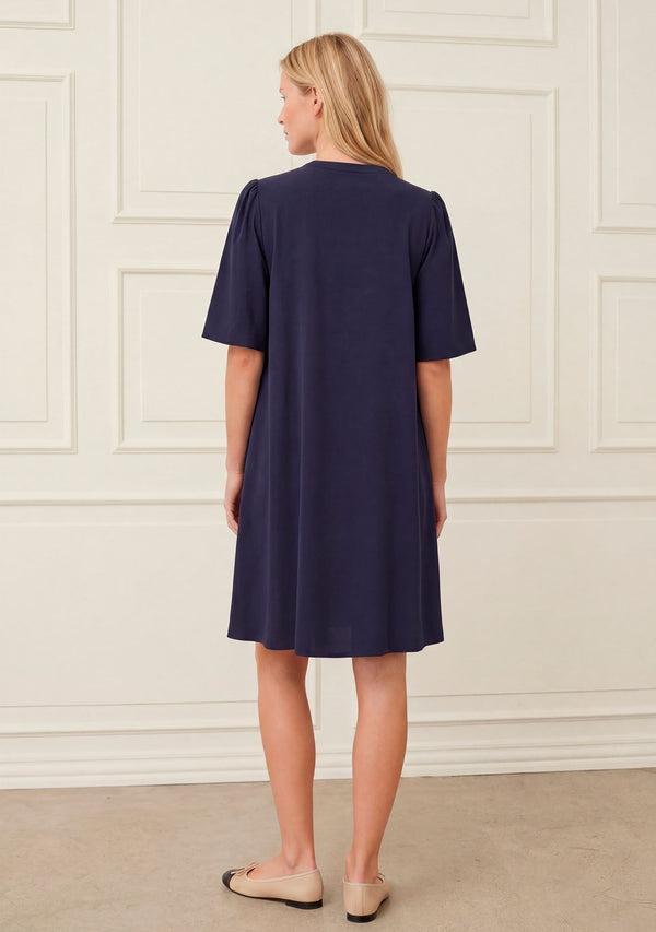 I SAY Sigga Poplin Dress Dresses 640 Navy