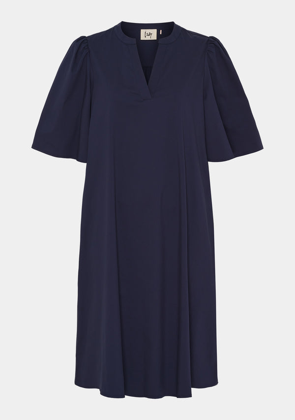I SAY Sigga Poplin Dress Dresses 640 Navy