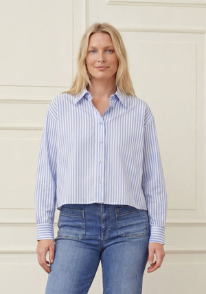 I SAY Sigga Shirt Jacket Shirts N38 Light Blue/White Stripe