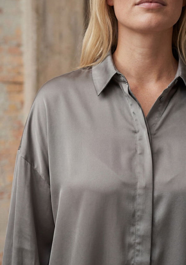 I SAY Steff Flounce Shirt Shirts 911 Grey