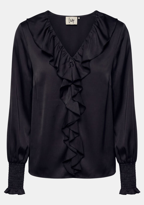 I SAY Steff Smock Blouse Blouses 900 Black