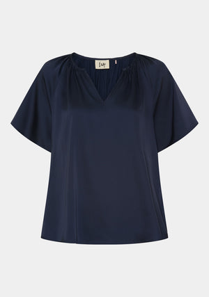 I SAY Steff s/s Blouse Blouses 640 Navy