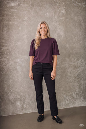 I SAY Tinni s/s T-Shirt Basics 419 Aubergine