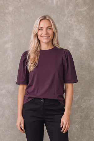 I SAY Tinni s/s T-Shirt Basics 419 Aubergine