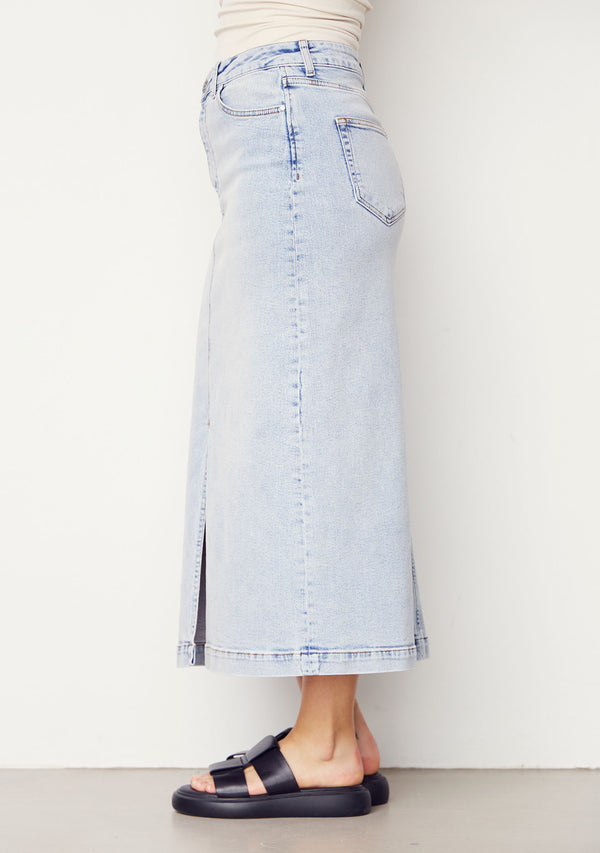 I SAY Torino Denim Skirt Skirts 670 Blue Wash Denim
