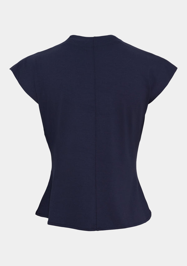 I SAY Uda Drape Top Tops 640 Navy