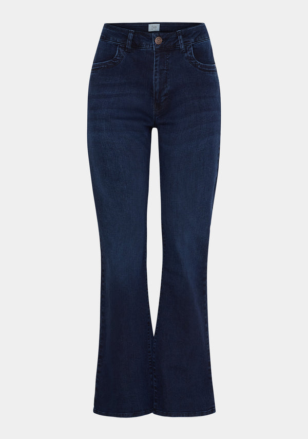 I SAY Verona Flare Jeans Pants K05 Dark Basic Wash