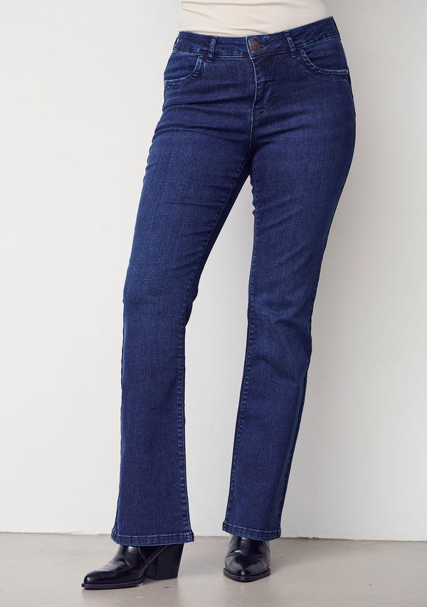 I SAY Verona Flare Jeans Pants K05 Dark Basic Wash